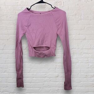 Free People Cut It Out Long Sleeve Seamless Top